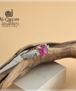 Ruby Silver Ladies Ring