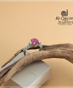 Ruby Silver Ladies Ring