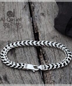 Chevron Sterling Silver Bracelet