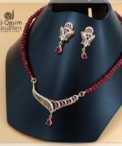 Red Onyx Silver Short-Set