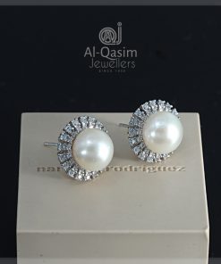 Moon Pearl Silver Earring
