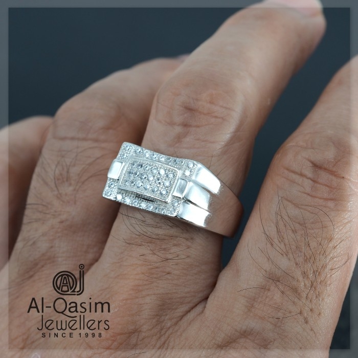 Buckle Men Silver Ring