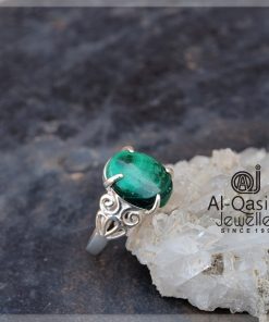 Malachite Ladies Silver Ring