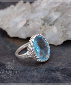Blue Topaz Silver Ladies Ring