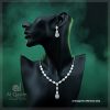 Tear Drop Silver Necklace Set