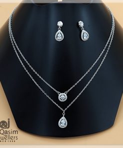 Drop with Chain Silver Pendant Set