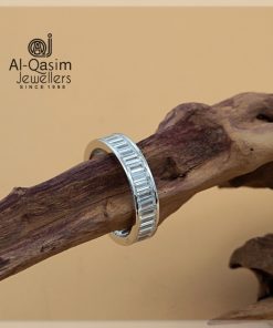 Baguette Wheel Silver Ring