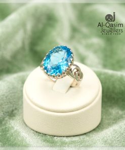 Blue Topaz Silver Ladies Ring