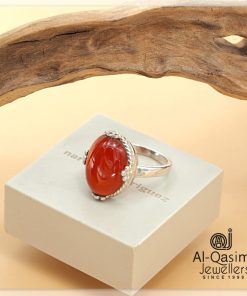 Ladies Yemeni Aqeeq Silver Ring