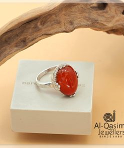 Ladies Yemeni Aqeeq Silver Ring