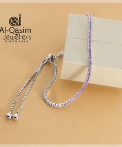 Gradient Adjustable Silver Bracelet