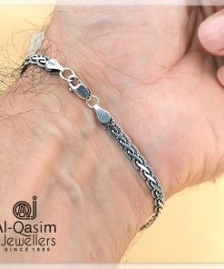 Twisted Curb Silver Bracelet